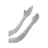 Maxbell Adjustable Arm Sleeves with Gloves Long Arm Covers for Fishing Women Outdoor gray