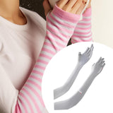 Maxbell Adjustable Arm Sleeves with Gloves Long Arm Covers for Fishing Women Outdoor gray