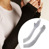 Maxbell Adjustable Arm Sleeves with Gloves Long Arm Covers for Fishing Women Outdoor gray