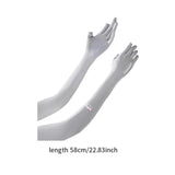 Maxbell Adjustable Arm Sleeves with Gloves Long Arm Covers for Fishing Women Outdoor gray