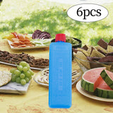 Maxbell 6 Pieces Cooling Ice Packs Leak Proof Ice Blocks for Outdoors Fishing