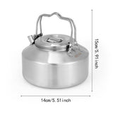 Maxbell Camping Kettle Compact Open Campfire Double Anti Scald Handle Outdoor Kettle 900ml