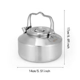 Maxbell Camping Kettle Compact Open Campfire Double Anti Scald Handle Outdoor Kettle 1300ml