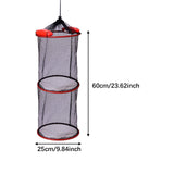Maxbell Float Fish Basket Kayak Accessories Foldable for Leaches Minnows Live Caught Double Layer