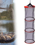 Maxbell Float Fish Basket Kayak Accessories Foldable for Leaches Minnows Live Caught Triple Layer