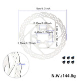 Maxbell Bicycle Brake Rotor Bike Braking Brake Replacement for Mountain Bike E Bikes 160mm