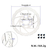 Maxbell Bicycle Brake Rotor Bike Braking Brake Replacement for Mountain Bike E Bikes 180mm