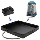 Maxbell Camping Shower Base Floor Portable Travel Garden RV Trip Foldable Shower Pan