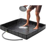 Maxbell Camping Shower Base Floor Portable Travel Garden RV Trip Foldable Shower Pan