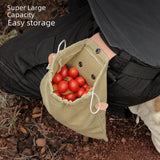 Maxbell Foraging Bag Folding Hunting Pouch for Camping Outside Activities Vegetables Khaki