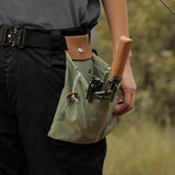 Maxbell Foraging Bag Folding Hunting Pouch for Camping Outside Activities Vegetables Green