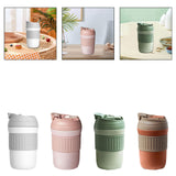 Maxbell Insulated Coffee Tumbler Stainless Steel 400ml for Gym Winter Outdoor Sports white