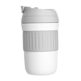 Maxbell Insulated Coffee Tumbler Stainless Steel 400ml for Gym Winter Outdoor Sports white