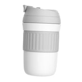 Maxbell Insulated Coffee Tumbler Stainless Steel 400ml for Gym Winter Outdoor Sports white