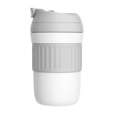 Maxbell Insulated Coffee Tumbler Stainless Steel 400ml for Gym Winter Outdoor Sports white