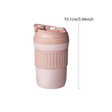 Maxbell Insulated Coffee Tumbler Stainless Steel 400ml for Gym Winter Outdoor Sports pink