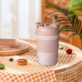 Maxbell Insulated Coffee Tumbler Stainless Steel 400ml for Gym Winter Outdoor Sports pink