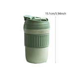 Maxbell Insulated Coffee Tumbler Stainless Steel 400ml for Gym Winter Outdoor Sports green