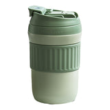 Maxbell Insulated Coffee Tumbler Stainless Steel 400ml for Gym Winter Outdoor Sports green