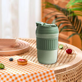 Maxbell Insulated Coffee Tumbler Stainless Steel 400ml for Gym Winter Outdoor Sports green