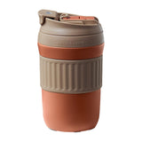 Maxbell Insulated Coffee Tumbler Stainless Steel 400ml for Gym Winter Outdoor Sports brown