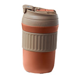 Maxbell Insulated Coffee Tumbler Stainless Steel 400ml for Gym Winter Outdoor Sports brown