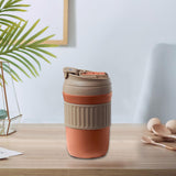 Maxbell Insulated Coffee Tumbler Stainless Steel 400ml for Gym Winter Outdoor Sports brown