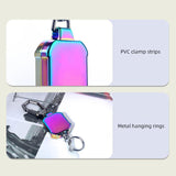 Maxbell ID Card Holder Keyring Portable ID Badge Key Reel for Hiking Travel Climbing violet