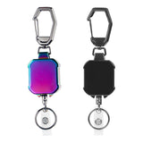 Maxbell ID Card Holder Keyring Portable ID Badge Key Reel for Hiking Travel Climbing violet
