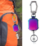 Maxbell ID Card Holder Keyring Portable ID Badge Key Reel for Hiking Travel Climbing violet