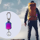 Maxbell ID Card Holder Keyring Portable ID Badge Key Reel for Hiking Travel Climbing violet
