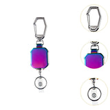 Maxbell ID Card Holder Keyring Portable ID Badge Key Reel for Hiking Travel Climbing violet