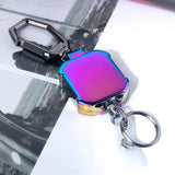 Maxbell ID Card Holder Keyring Portable ID Badge Key Reel for Hiking Travel Climbing violet