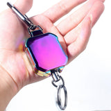 Maxbell ID Card Holder Keyring Portable ID Badge Key Reel for Hiking Travel Climbing violet
