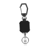 Maxbell ID Card Holder Keyring Portable ID Badge Key Reel for Hiking Travel Climbing black
