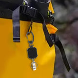 Maxbell ID Card Holder Keyring Portable ID Badge Key Reel for Hiking Travel Climbing black