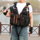 Maxbell Surfing Vest Men Multi Pockets Fishing Vest for Outdoor Surfing Water Sports