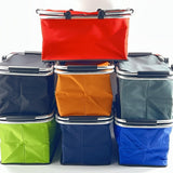 Maxbell Insulated Picnic Basket Folding Grocery Bag for Backpacking Barbecue Camping Red