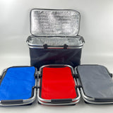 Maxbell Insulated Picnic Basket Folding Grocery Bag for Backpacking Barbecue Camping Red