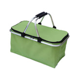 Maxbell Insulated Picnic Basket Folding Grocery Bag for Backpacking Barbecue Camping Green