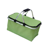 Maxbell Insulated Picnic Basket Folding Grocery Bag for Backpacking Barbecue Camping Green