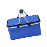 Maxbell Insulated Picnic Basket Folding Grocery Bag for Backpacking Barbecue Camping Blue