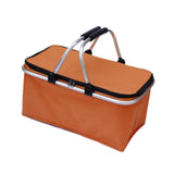 Maxbell Insulated Picnic Basket Folding Grocery Bag for Backpacking Barbecue Camping Orange