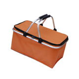 Maxbell Insulated Picnic Basket Folding Grocery Bag for Backpacking Barbecue Camping Orange