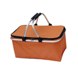 Maxbell Insulated Picnic Basket Folding Grocery Bag for Backpacking Barbecue Camping Orange