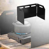 Maxbell Camping Stove Windshield Folding Compact with Carrying Bag for Hiking Picnic 41x24.8x25cm