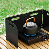 Maxbell Camping Stove Windshield Folding Compact with Carrying Bag for Hiking Picnic 50x24.8x25cm