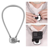 Maxbell Selfie Neck Holder Mount Versatile Adjustable for Action Cameras Accessories Grey