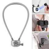 Maxbell Selfie Neck Holder Mount Versatile Adjustable for Action Cameras Accessories Grey