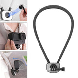 Maxbell Selfie Neck Holder Mount Versatile Adjustable for Action Cameras Accessories Black